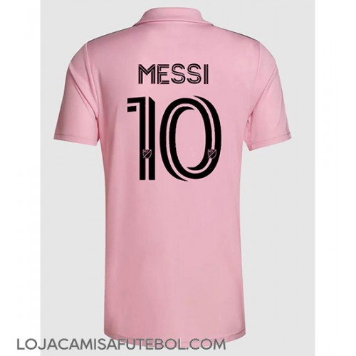 Camisa de Futebol Inter Miami Lionel Messi #10 Equipamento Principal 2023-24 Manga Curta